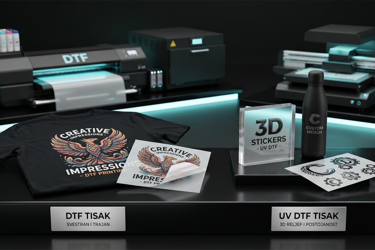 UV DTF 3D naljepnice s efektom laka – personalizacija šalica, akrila i boca, dtfX.hr